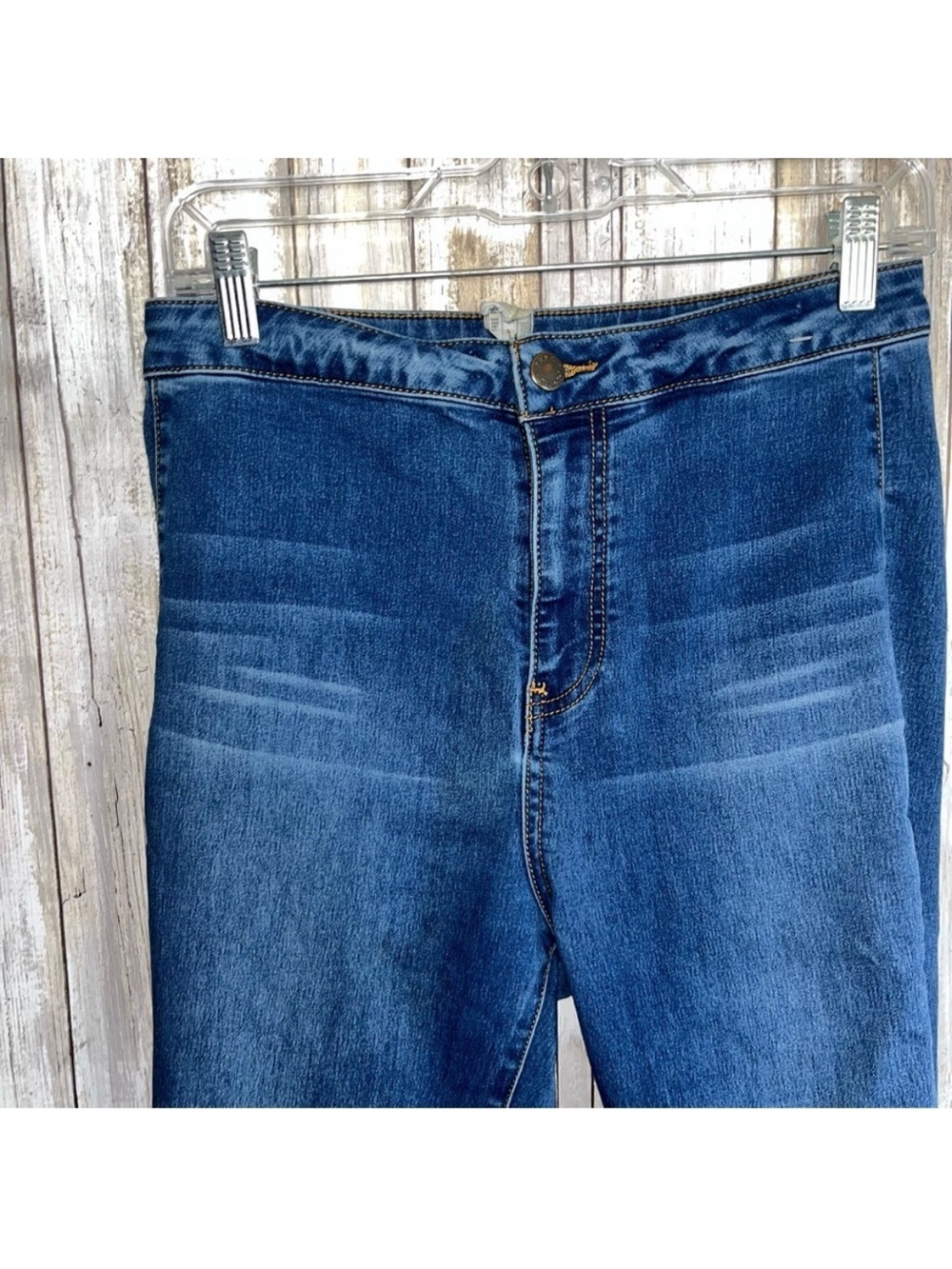 Free People Float On Flare Jeans High Rise Medium Wash Bell Bottom Size 28 - Picture 4 of 7
